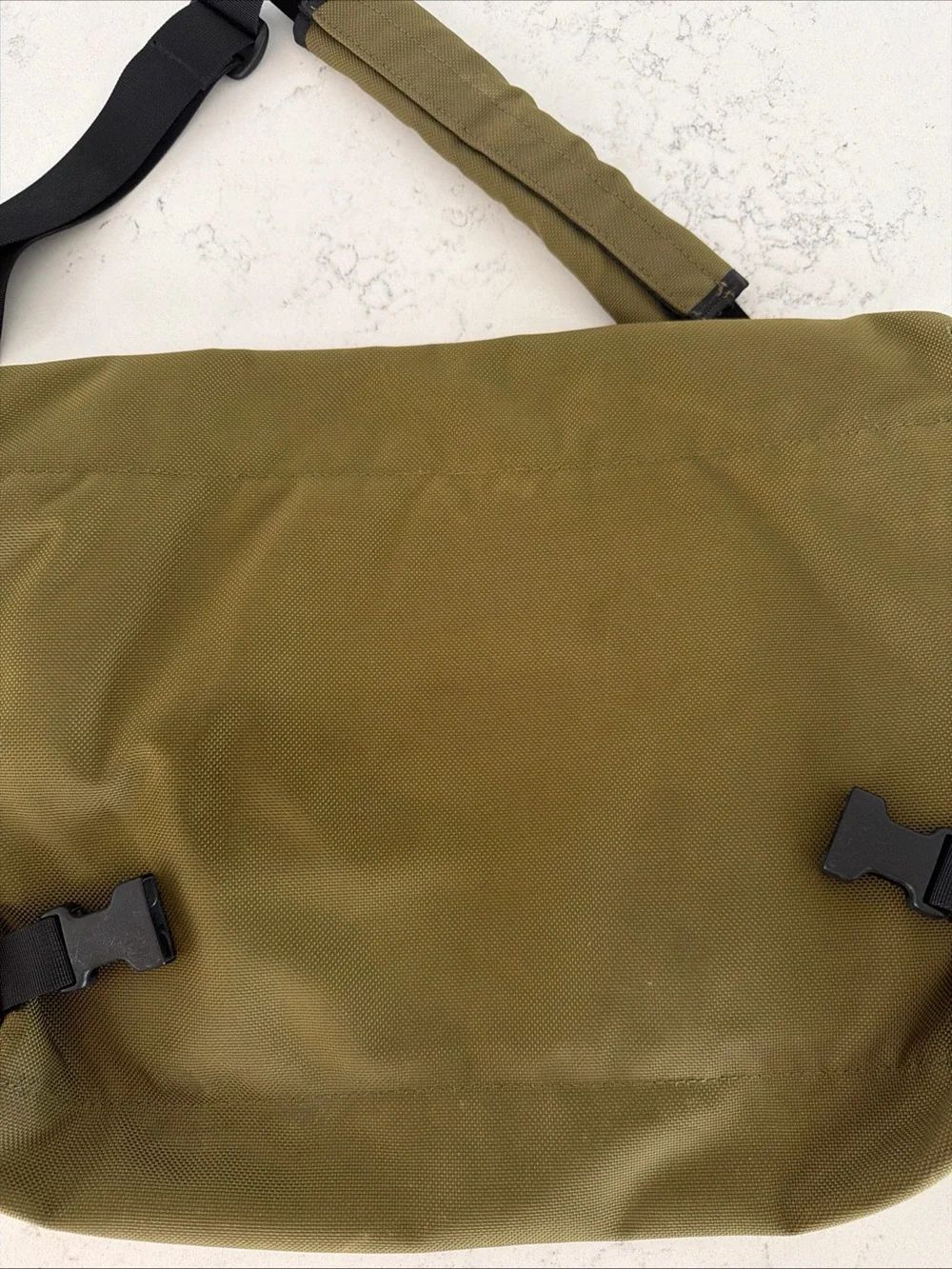 Vintage Patagonia Olive khaki  Messenger Bag with Black Trim
